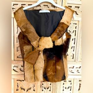 Miu Miu fur vest.  Creams, Browns, Neutrals